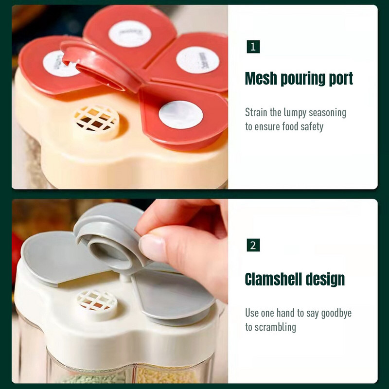 Maitseainepurk plastkonteiner Maitseainepudel Vürtside organiseerija Õueskämping maitseainekonteiner Köögi vidinakomplektid