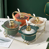 Luxusné kuchynské korenie z materiálu HIPS, sada dóz na korenie, prenosné 4-farebné pikantné dózy, korenie, kuchynské náčinie