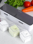 Gemonteerde Kruiden Doos Zout Organizér na korenie Stojan Nádoby na soľ a korenie Nádoba na korenie s lyžičkami Nástroj Organizér na korenie