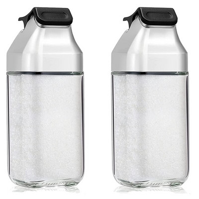 Sada soľničiek a koreničiek, dávkovač korenia s uzavretým vekom do kuchyne alebo reštaurácie - doplniteľný držiak na korenie