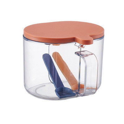 Keturi viename su šaukštu Prieskonių stiklainis Virtuvės tvarkyklė Įrankiai Dėžutės Prieskoniai Skaidrus Cukrus Druska Virtuvės reikmenys