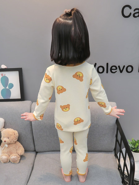 Vaikiška pižama su raštu mergaitėms - dviejų dalių