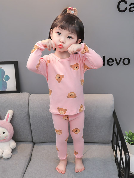 Vaikiška pižama su raštu mergaitėms - dviejų dalių