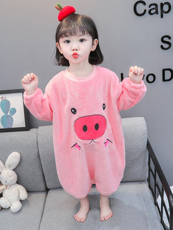 Детска плюшена пижама -широк модел