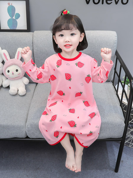 Detský pyžamový overal s farebnou potlačou pre dievčatá