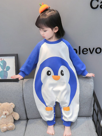 Детска пижама за момичета с пингвин
