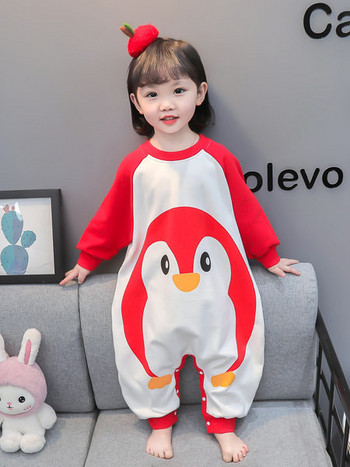 Детска пижама за момичета с пингвин