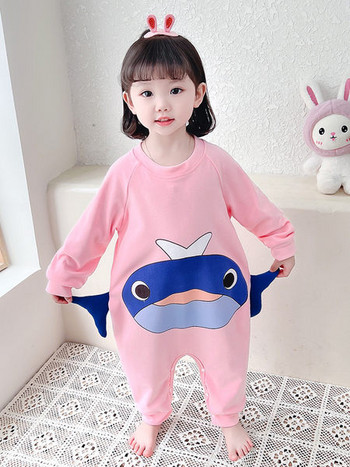 Детска пижама с 3D елемент за момичета -бял и розов цвят