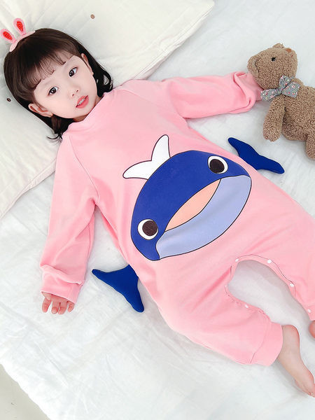 Detské pyžamo s 3D prvkom pre dievčatá - biela a ružová farba