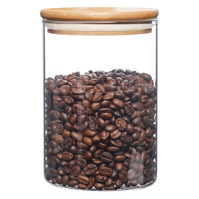 Sklenené nádoby na skladovanie potravín s viečkami, veľké sklenené nádoby na skladovanie potravín do kávy, čaju, cukru (27 FL OZ)