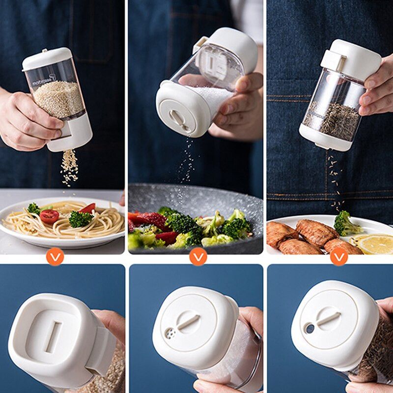 Presuojami prieskonių stiklainiai, sukamieji prieskonių, druskos ir pipirų indeliai, virtuvės prieskonių plaktuvų buteliai