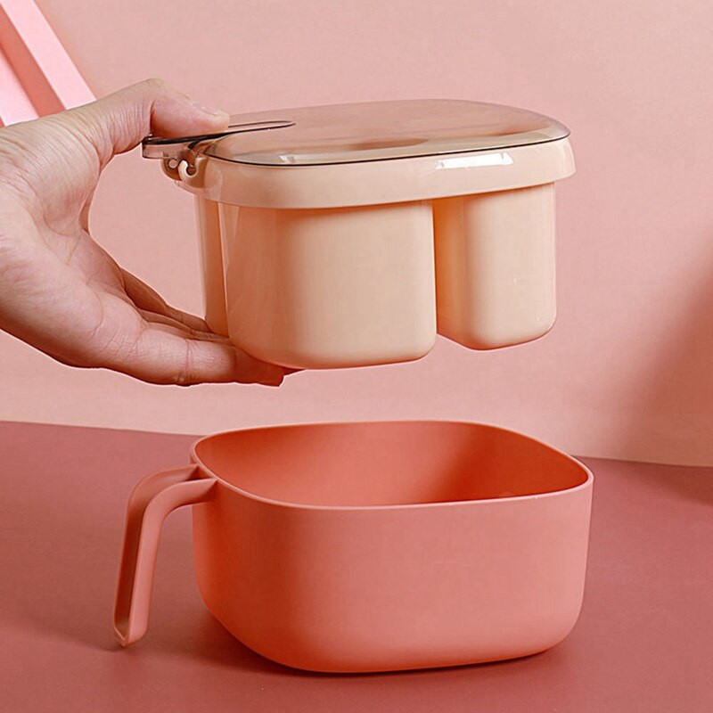 LBER buitinės virtuvės prieskonių keturių skyrių saugykla Kelių skyrių prieskonių indelis su miltelių šaukšto tvarkykle