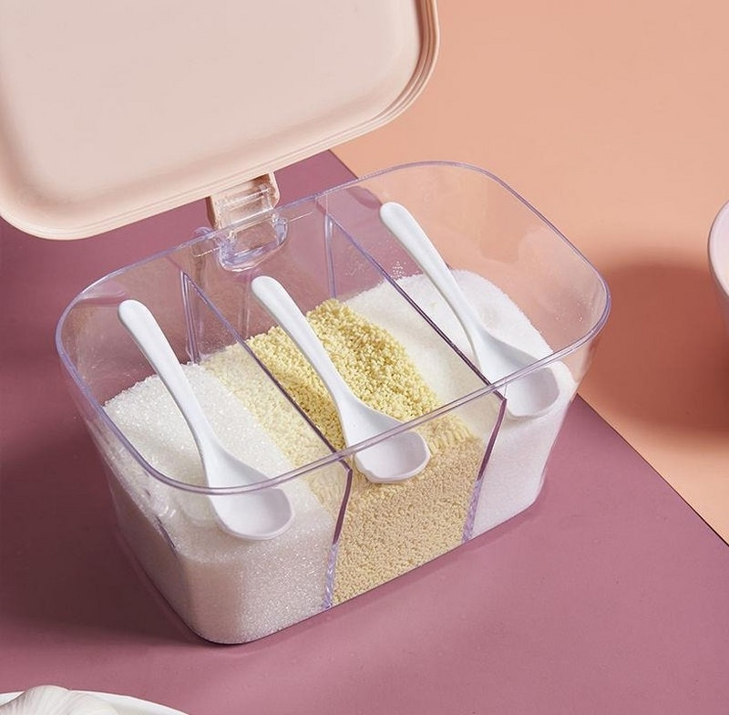 Prieskonių laikymo butelių stiklainiai laikymo talpa pipirai kmynai druska cukraus milteliai laikymo dėžutė virtuvės prieskonių stiklainiui prieskonių laikymo dėžutė