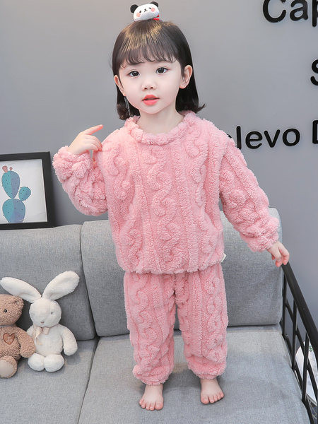 Detské zimné pyžamo pre dievčatá s nápisom