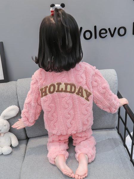 Detské zimné pyžamo pre dievčatá s nápisom
