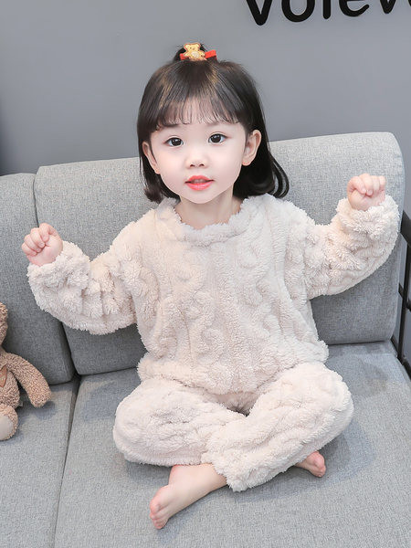 Detské zimné pyžamo pre dievčatá s nápisom