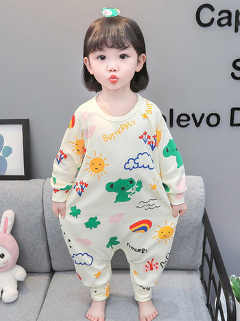 Παιδική πιτζάμες τύπου romper με πολύχρωμη στάμπα
