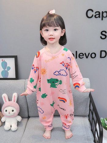 Παιδική πιτζάμες τύπου romper με πολύχρωμη στάμπα
