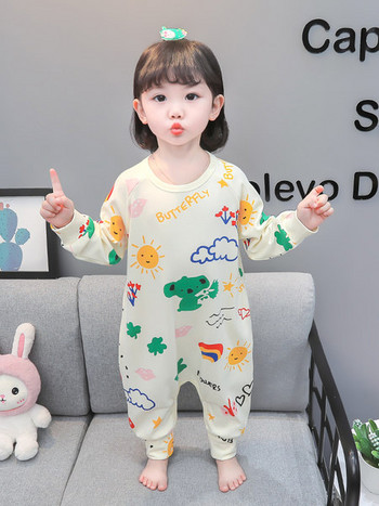 Детска пижама тип ромпър с цветна щампа 