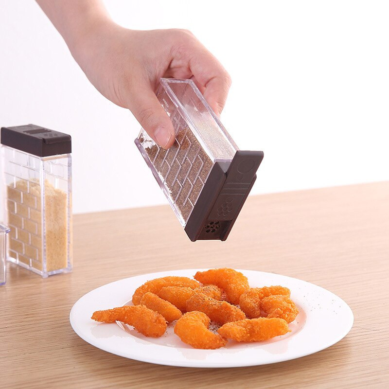 Úložný priestor na korenie, fľaša na korenie do domácnosti, sada korenia do kuchyne, priehľadná rozprašovacia krabica, soľ, kuchynská nádoba, rasca