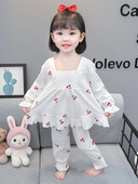 Dvojdielne detské pyžamo pre dievčatá - biela a ružová farba