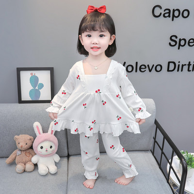 Dvojdielne detské pyžamo pre dievčatá - biela a ružová farba