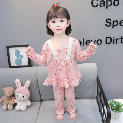 Dvojdielne detské pyžamo pre dievčatá - biela a ružová farba