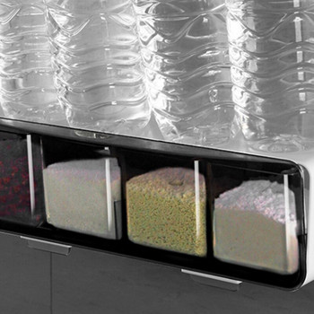 Кухненска кутия за съхранение на подправки Кутия за подправки Сол мононатриев глутамат кимион Пластмасов контейнер Кухненски инструменти за окачване на стена