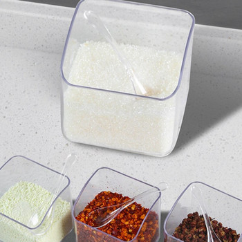 Κουτί αποθήκευσης καρυκευμάτων κουζίνας Κουτί μπαχαρικών Αλάτι μονονάτριο γλουταμινικό κύμινο Πλαστικό δοχείο Εργαλεία επιτοίχιας κουζίνας