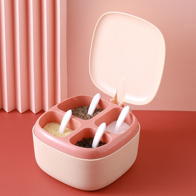 Prieskonių dėžutė Buitinė kombinuota prieskonių dėžutė Prieskonių butelis prieskonių laikymo Druskos plaktuvas prieskonių dėžutė