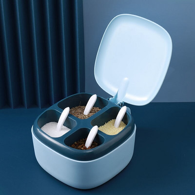 Prieskonių dėžutė Buitinė kombinuota prieskonių dėžutė Prieskonių butelis prieskonių laikymo Druskos plaktuvas prieskonių dėžutė