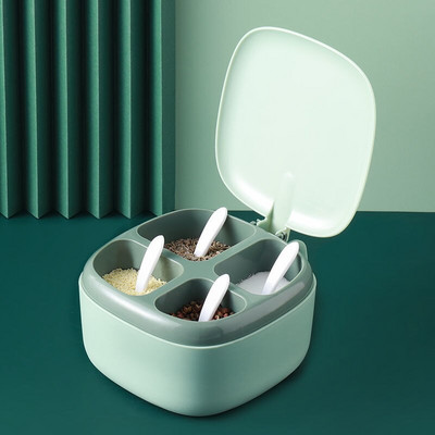 Prieskonių dėžutė Buitinė kombinuota prieskonių dėžutė Prieskonių butelis prieskonių laikymo Druskos plaktuvas prieskonių dėžutė