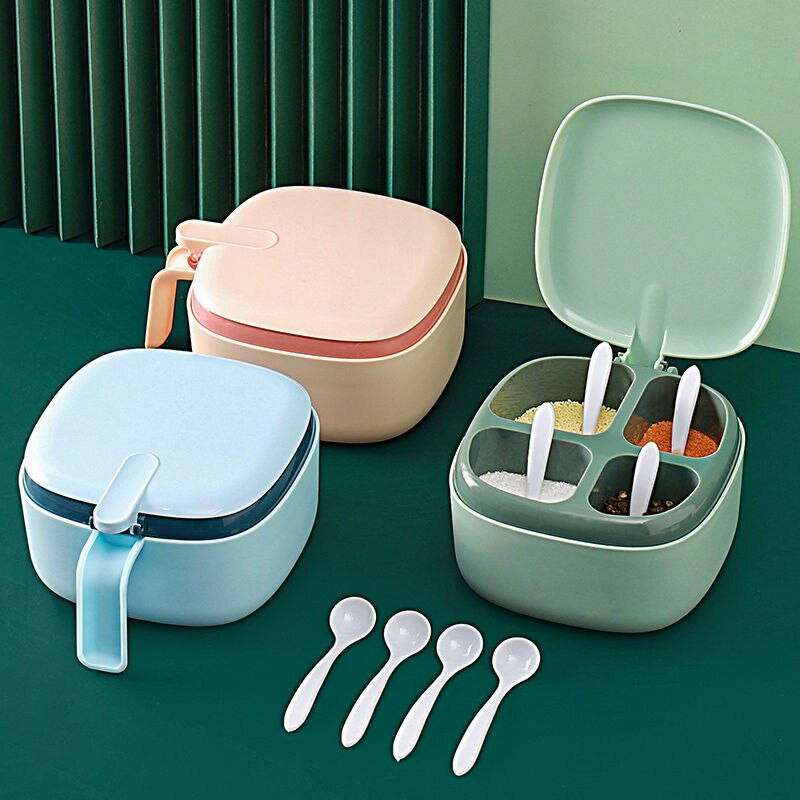 Prieskonių dėžutė Buitinė kombinuota prieskonių dėžutė Prieskonių butelis prieskonių laikymo Druskos plaktuvas prieskonių dėžutė