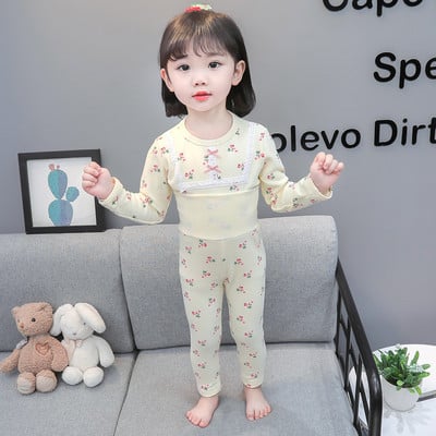 Detské pyžamo s kvetinovým vzorom pre dievčatá - dvojdielne