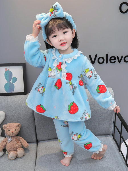 Módne pyžamo pre dievčatá s aplikáciou a výšivkou