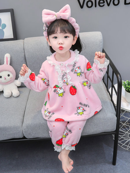 Módne pyžamo pre dievčatá s aplikáciou a výšivkou