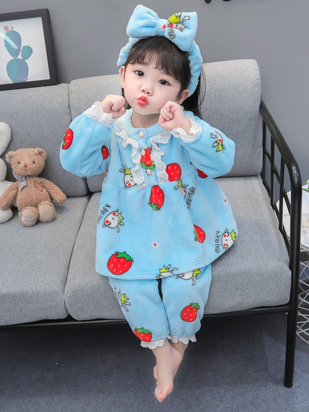 Módne pyžamo pre dievčatá s aplikáciou a výšivkou