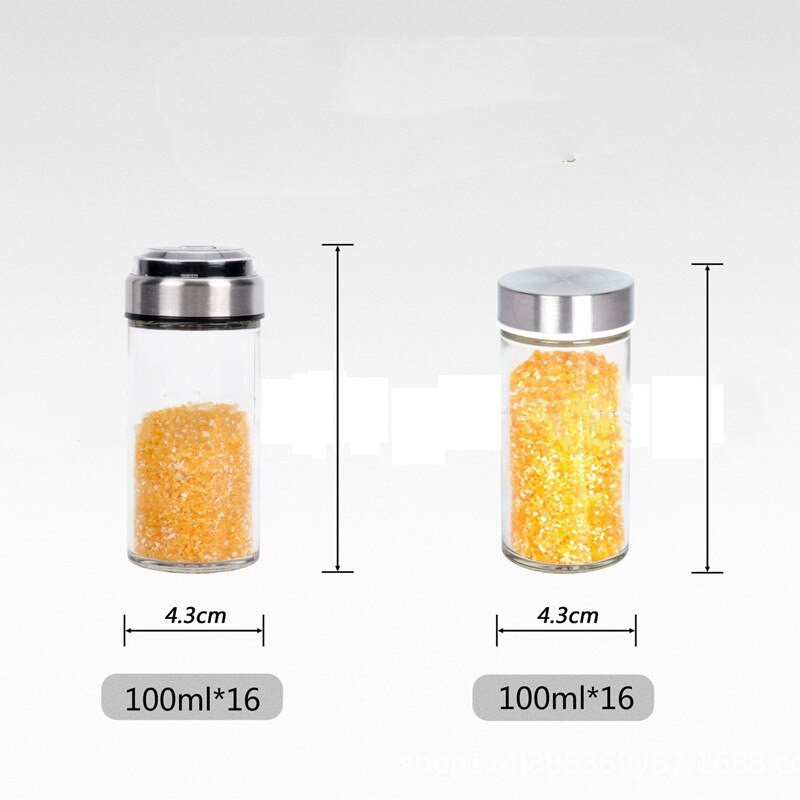 Kuchynské dózy na korenie, úložný priestor s otočným podstavcom, nerezová oceľová nádoba, sklenená nádoba, soľnička a korenie, organizér, sada nádob