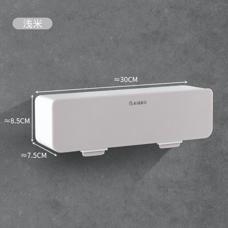 Prie sienos montuojama virtuvės prieskonių laikymo dėžutė Druskos pipirų lentynėlė su šaukštu prieskonių dozatoriumi Virtuvės organizatoriaus priedai