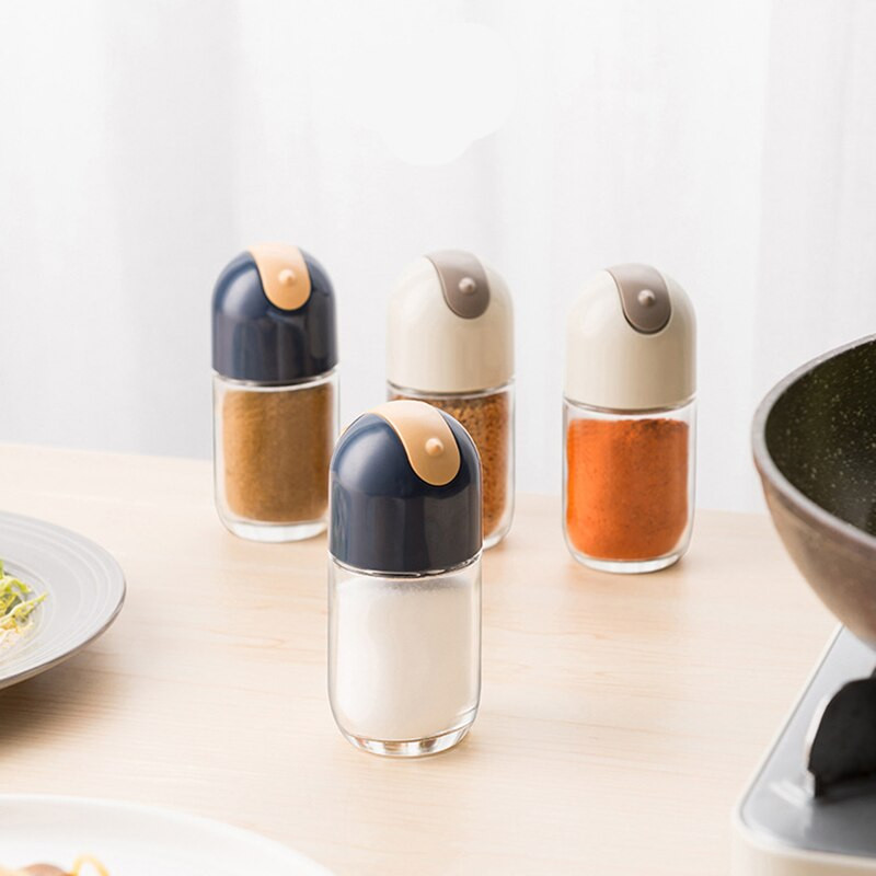 Korenie Jar Fľaša na korenie do kuchyne Prachotesná viditeľná plastová kuchynská pomôcka Užitočná