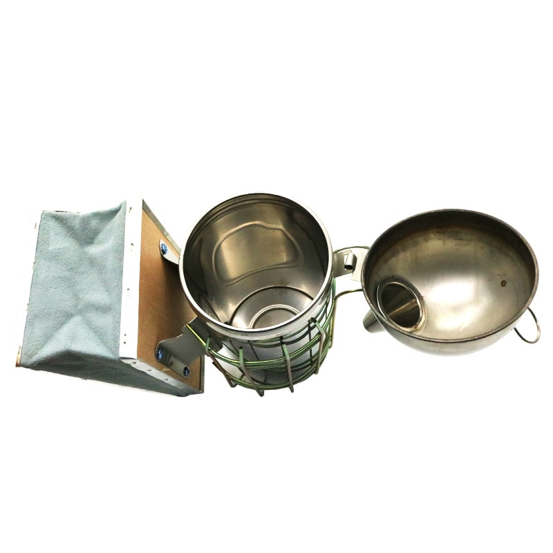 Včelárske udiarne z nehrdzavejúcej ocele, nástroje na výrobu úľov, ručný dymový stroj s háčikmi na zavesenie