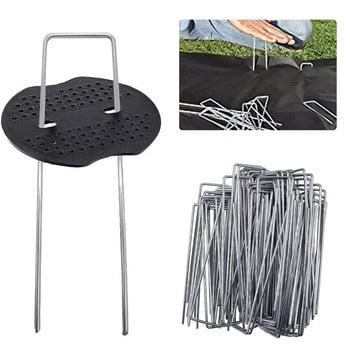 Garden Stakes Γαλβανισμένα Landscape Staples Heavy Duty U Shaped Turf Fence sd pins Sesseing for Weed Barrier Fabric Ground