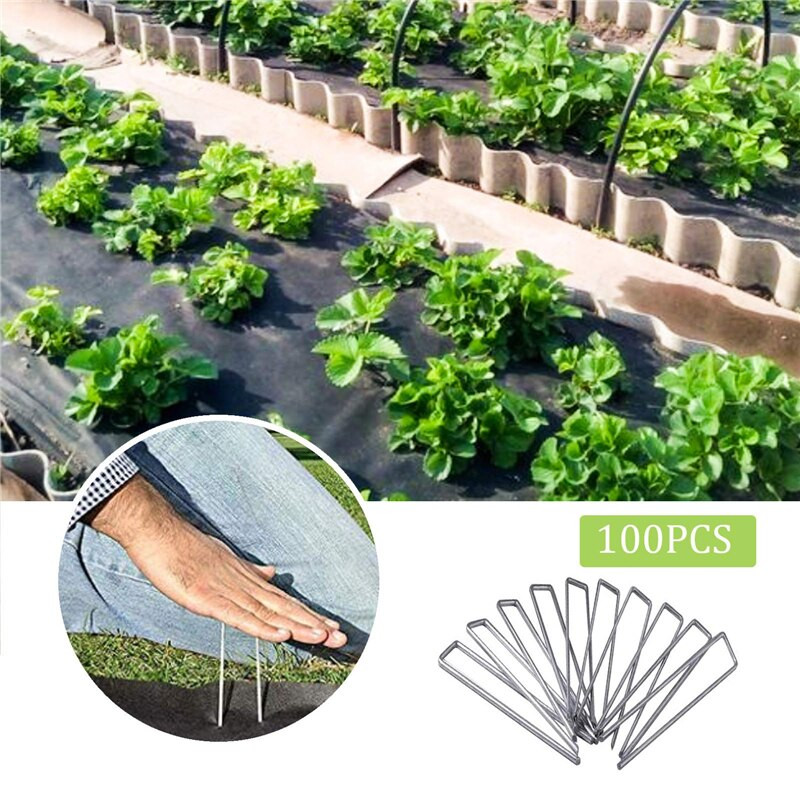 6 colių kraštovaizdžio apipavidalinimo sodo kuolai, cinkuoti U formos tvoros kuoliukai, patvarūs velėniniai kaiščiai, tvirtinimo kaiščiai, skirti piktžolių barjerui