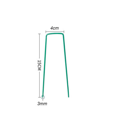 50 tk mõõtur, vastupidavad U-kujulised aiavaiad tihvtid tsingitud maastikuklambrid maastikukangast niisutustorude kinnitamiseks