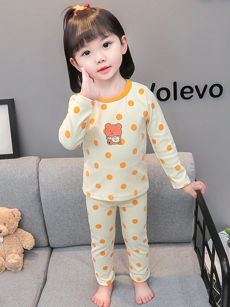 Naujo modelio vaikiska taškuota pižama mergaitėms