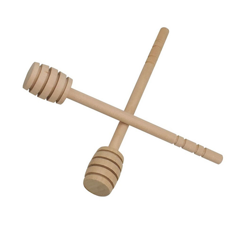 Vysokokvalitná miešacia tyčinka na med, miešacia rukoväť, lyžica, praktická 50-dielna drevená naberačka na med, dlhá tyčinka, potreby na med, kuchynské náradie na med