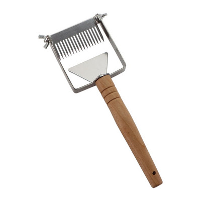 Daugiafunkcinis bičių avilio medaus pjaustytuvas dangtelio atplėšimo šakutė medinė rankena korio grandiklis nerūdijančio plieno peilis, kastuvas bitininkystei