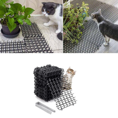 12 lapos macskavédő szőnyeg tüskés kisállat- és kutyariasztó szúrószőnyeg kerti verandához otthoni macskavédő szőnyeg beltéri kültéri szőnyeg