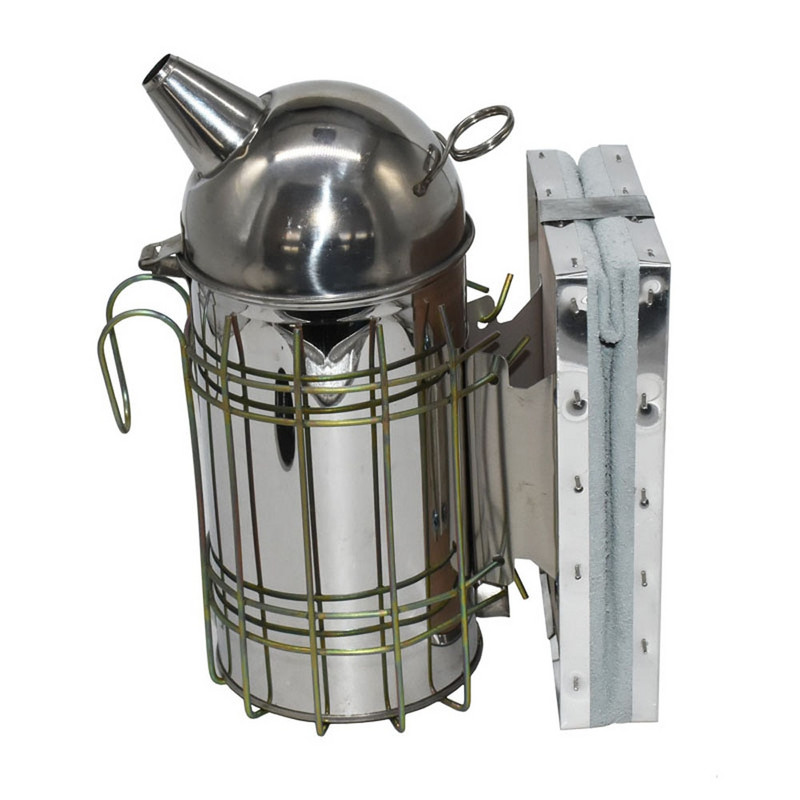 Včelárske udiarne z nehrdzavejúcej ocele, nástroje na výrobu úľov, ručný dymový stroj s háčikmi na zavesenie