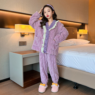 Detské dvojdielne plyšové pyžamo